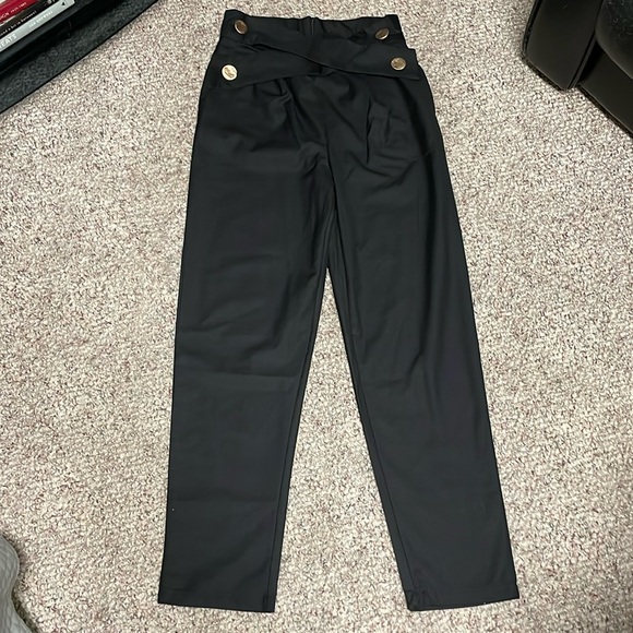 Kate Hewko criss cross button front high waist pants - Picture 1 of 9